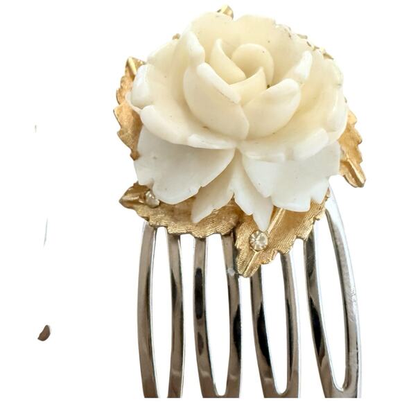 Cream Floral Wedding Hair Flower Pins Bridal Wedding Hair Accessories main image 2